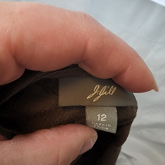 J. Jill embroidered brown sleeveless tunic/dress. Size 12 - Picture 8 of 16